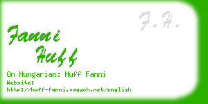 fanni huff business card